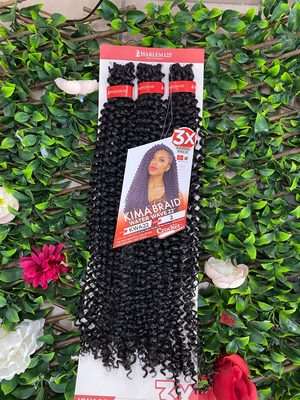Kima Water Wave 22" 3X Crochet Braid (1B)