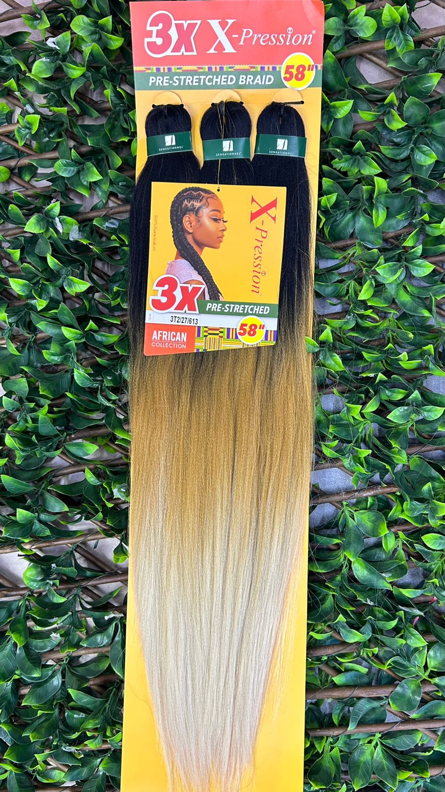 3X X-Pression Pre-Stretched Braid 58” 3Y2/27/613