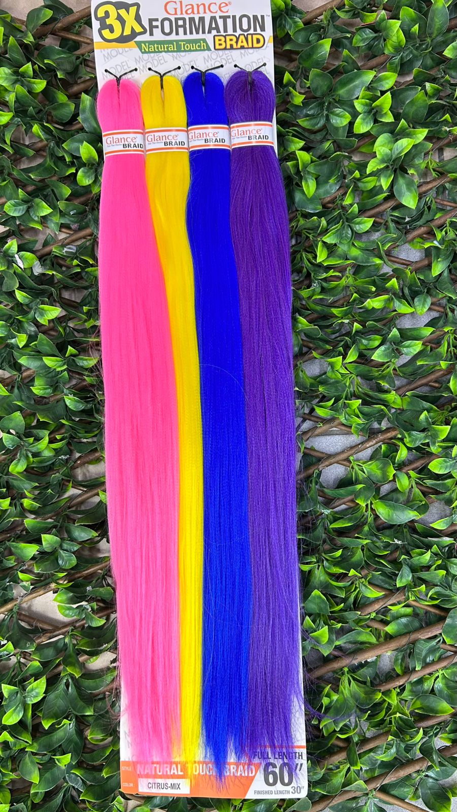 3X 60” Glance Formation Braid Citrus Mix