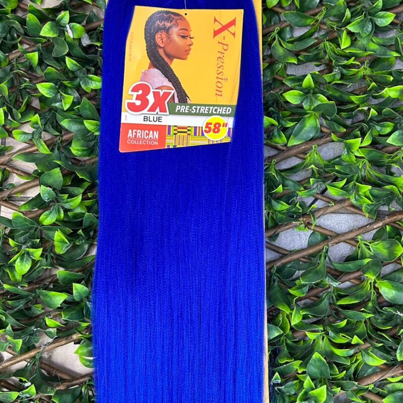 3X X-Pression Pre-Stretched Braid 58” Blue