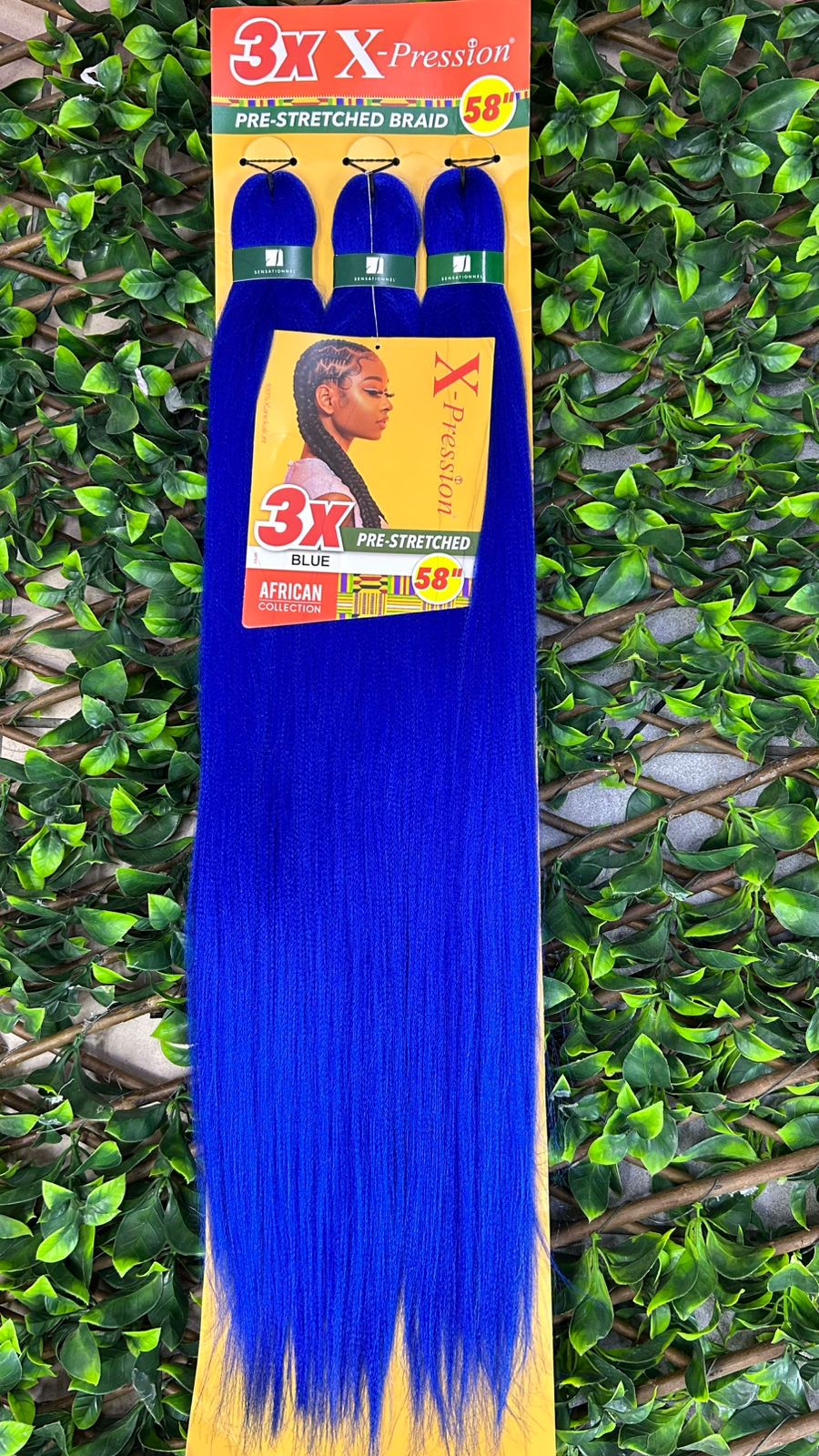 3X X-Pression Pre-Stretched Braid 58” Blue