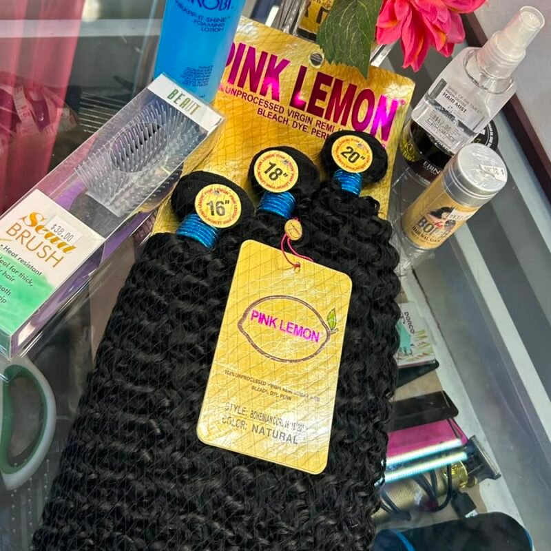 Pink Lemon Bohemian Curls 100% Unprocessed Virgin Remy Human Hair