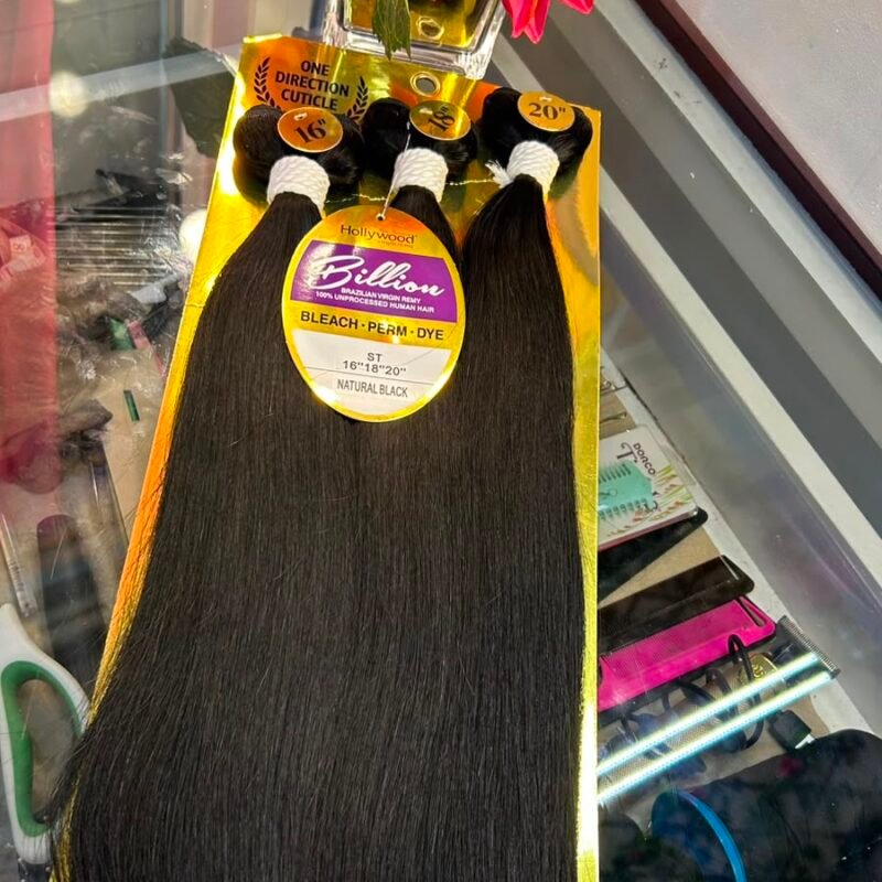 Hollywood Billion 100% Unprocessed Brazilian Virgin Hair Straight